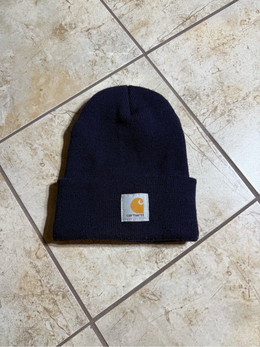 Carhartt Navy Knit Cuffed Beanie